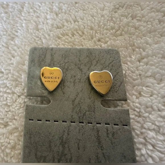 Gucci 925 Trademark heart-shaped earrings. - Picture 2 of 7